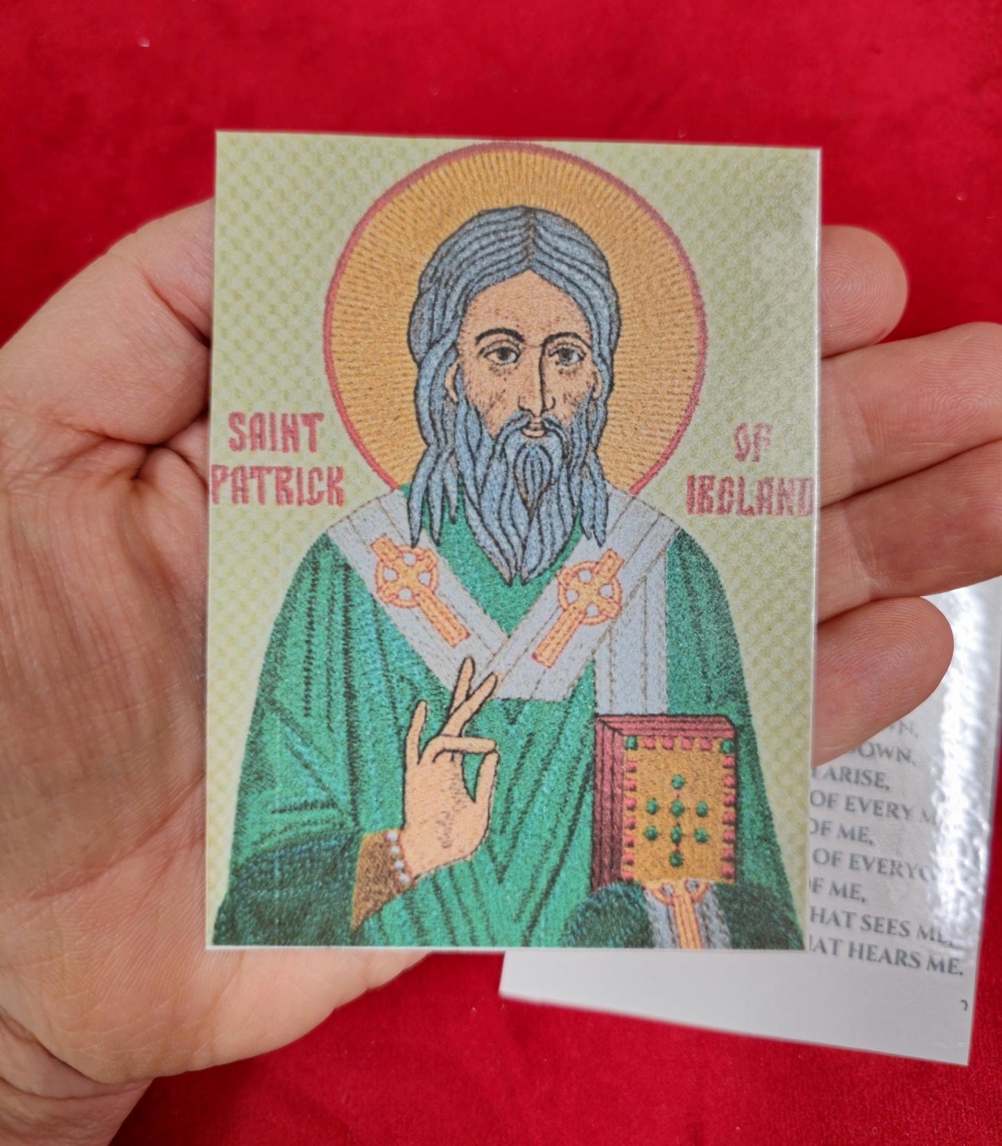 Saint Patrick of Ireland Laminated Orthodox Prayer Card