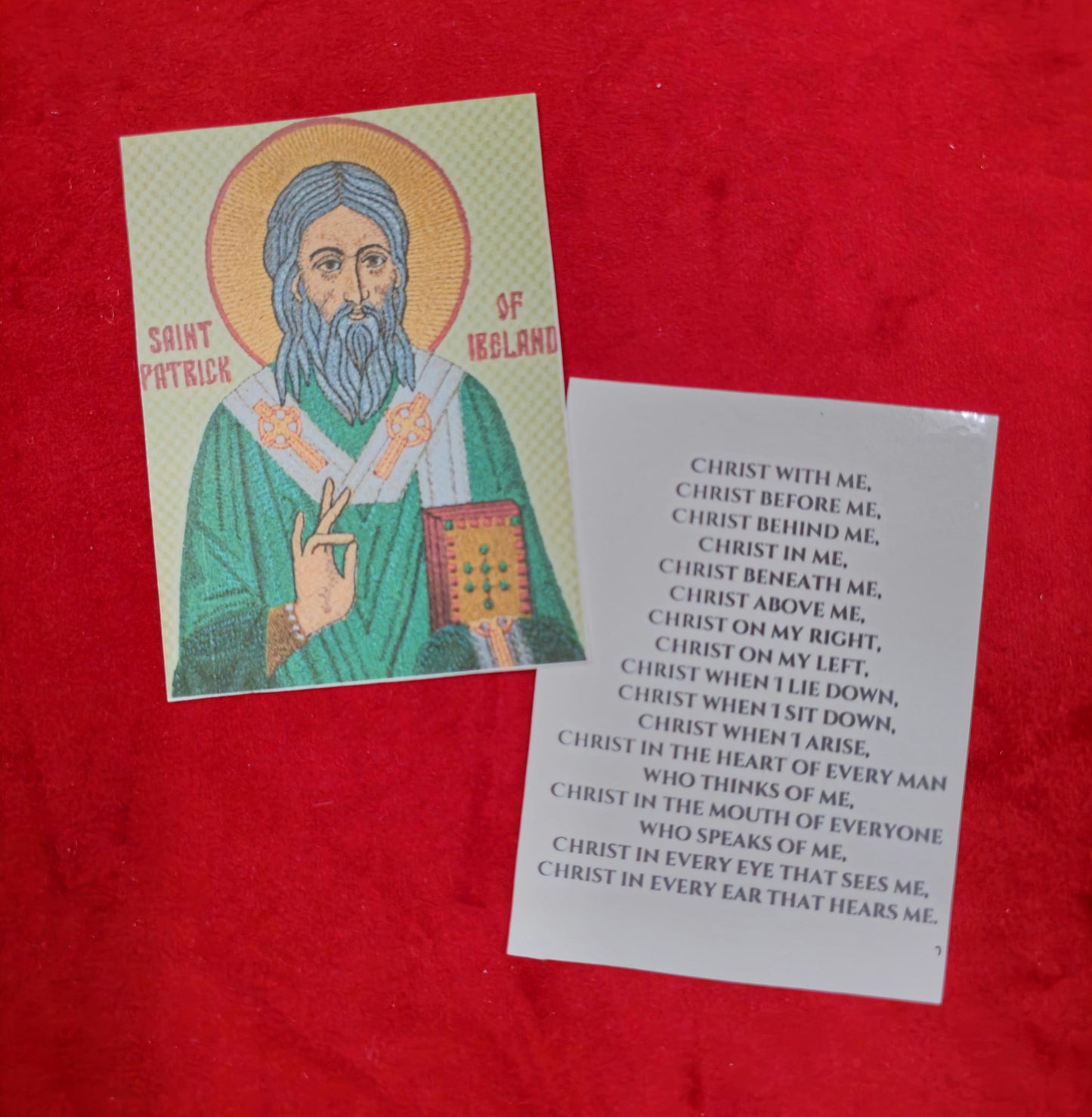 Saint Patrick of Ireland Laminated Orthodox Prayer Card