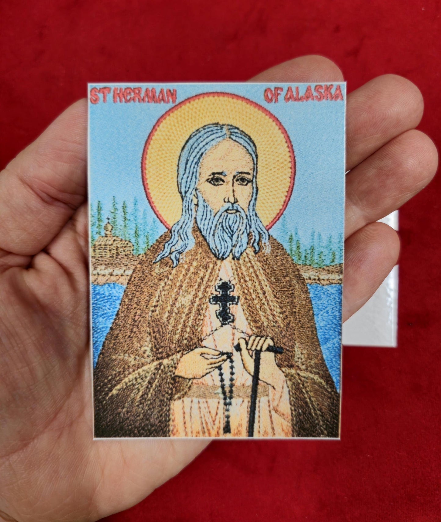 St Herman of Alaska Laminated Orthodox Prayer Card