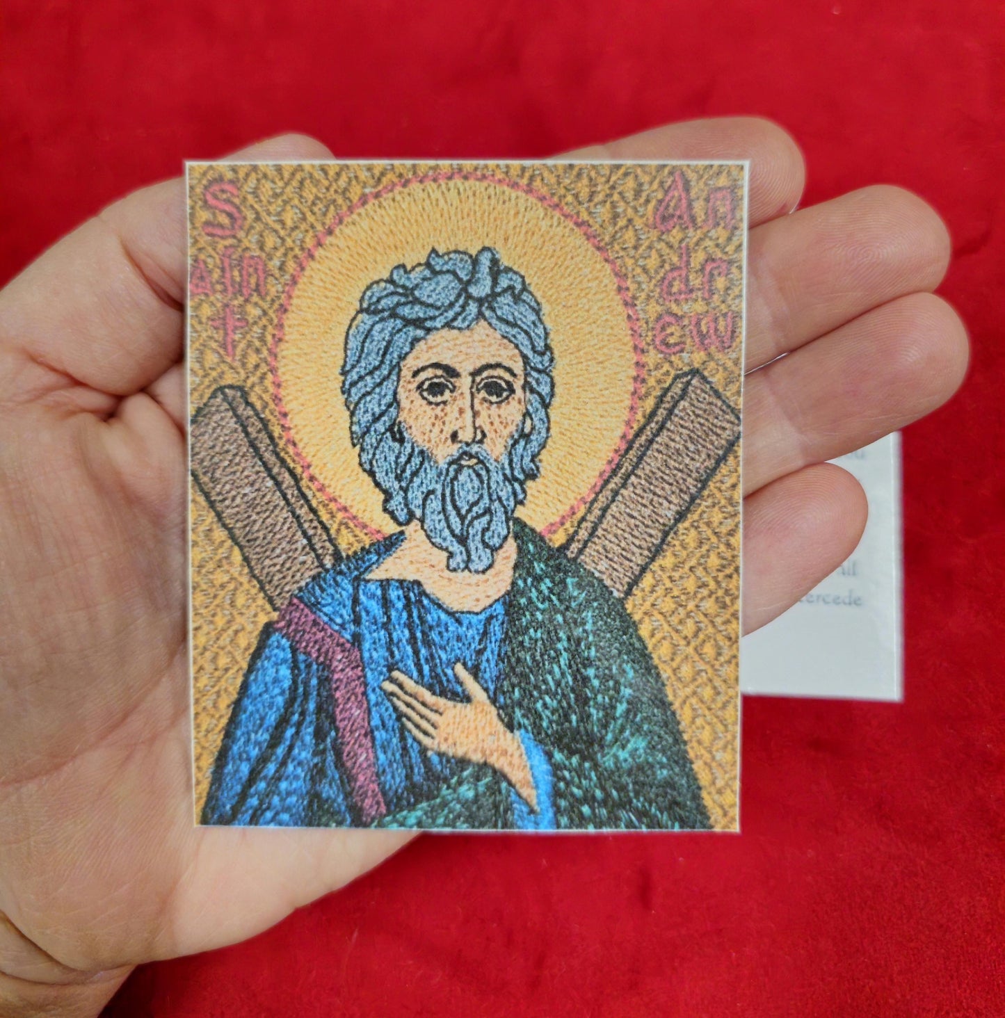 St Andrew The Apostle Laminated Orthodox Prayer Card