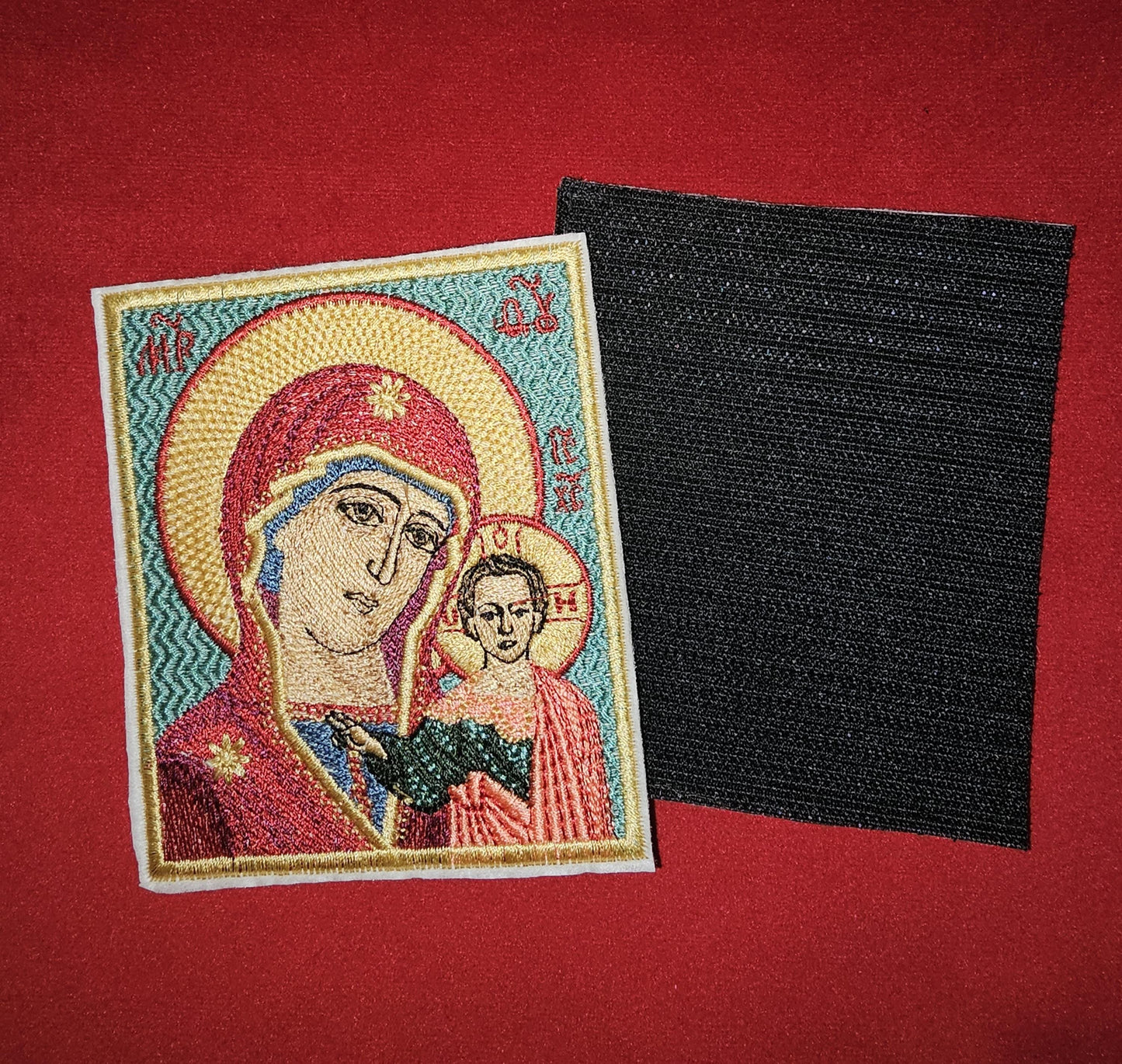 Our Lady of Kazan Pocket Orthodox Icon - Handcrafted 3.35×3.94 inches