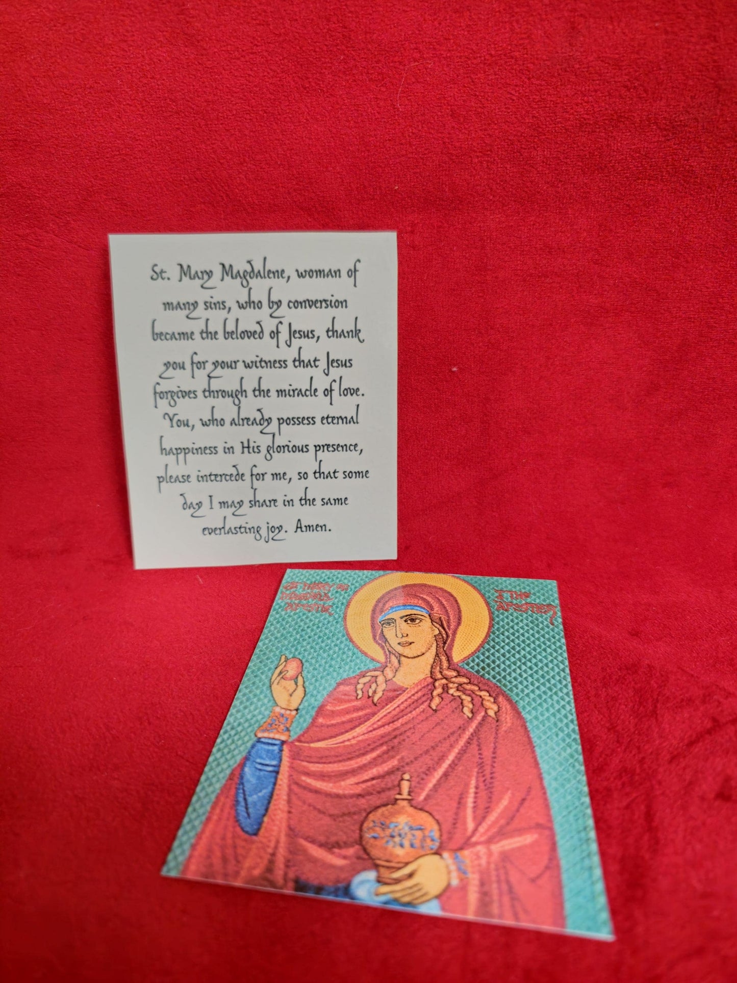 Saint Mary Magdalene Laminated Orthodox Prayer Card