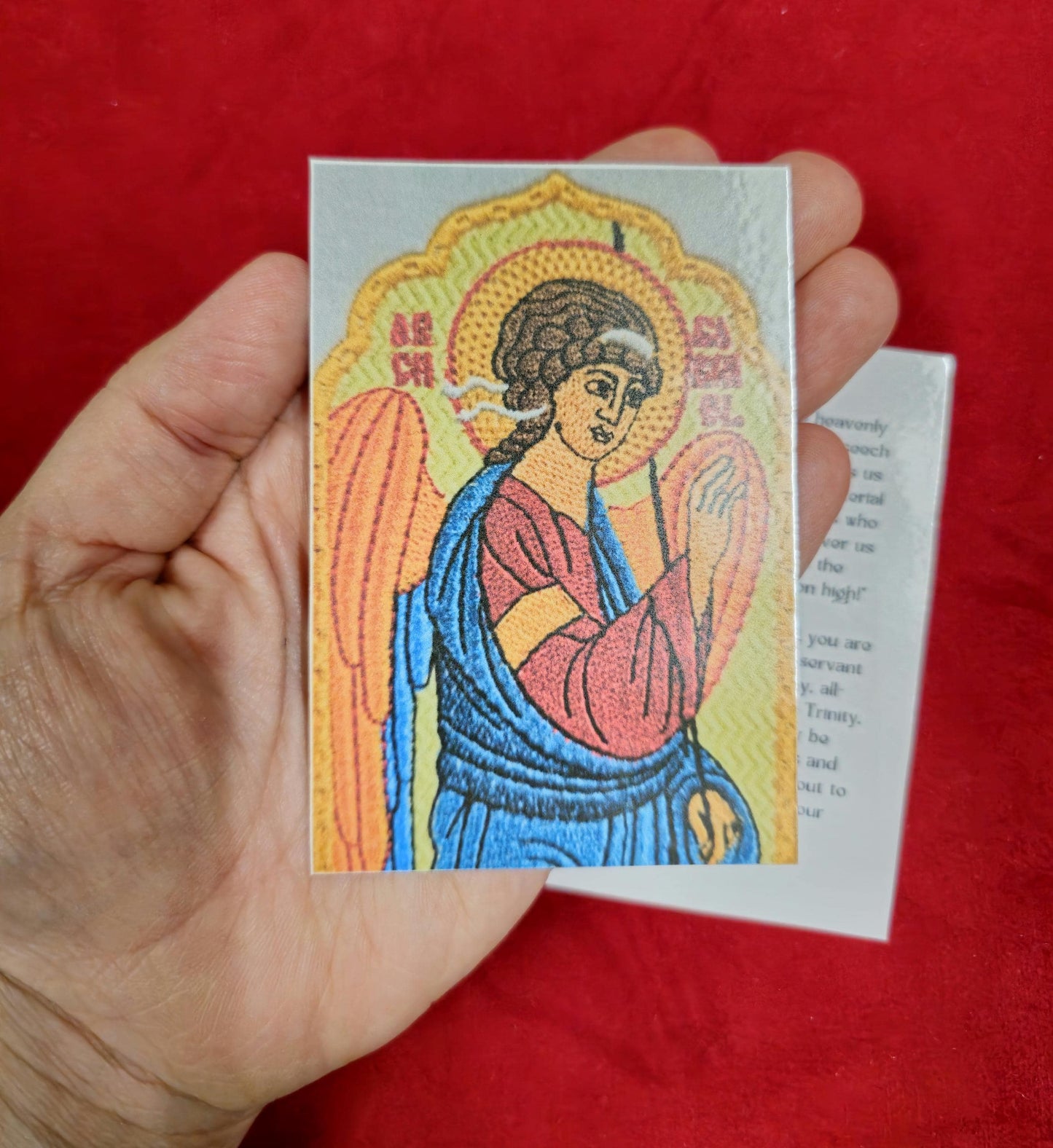 Archangel Gabriel Laminated Orthodox Prayer Card