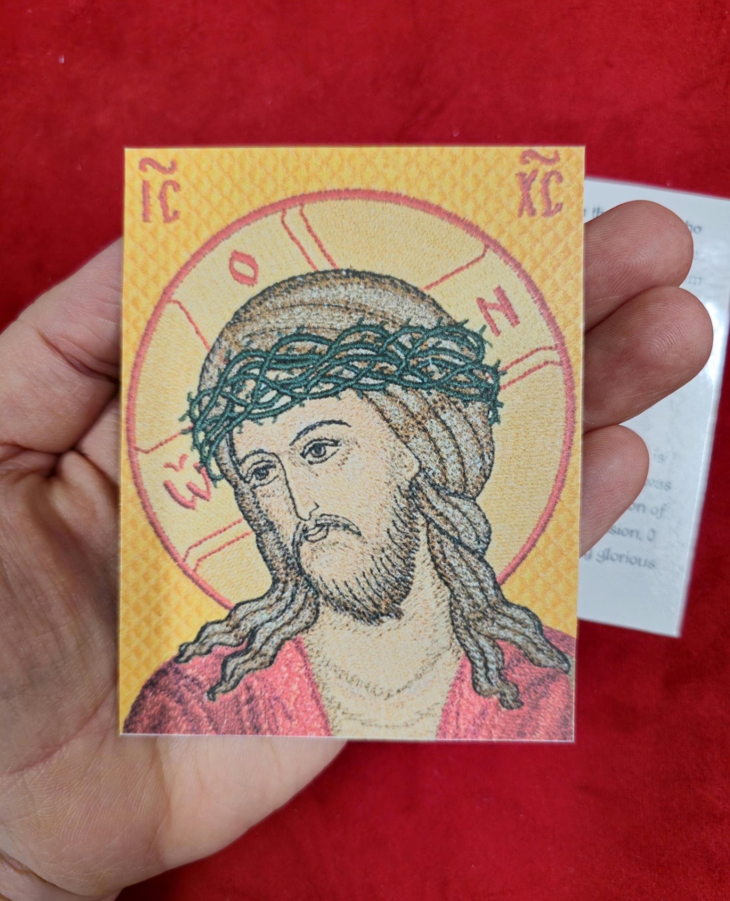 Passion of Jesus Christ Laminated Orthodox Prayer Card