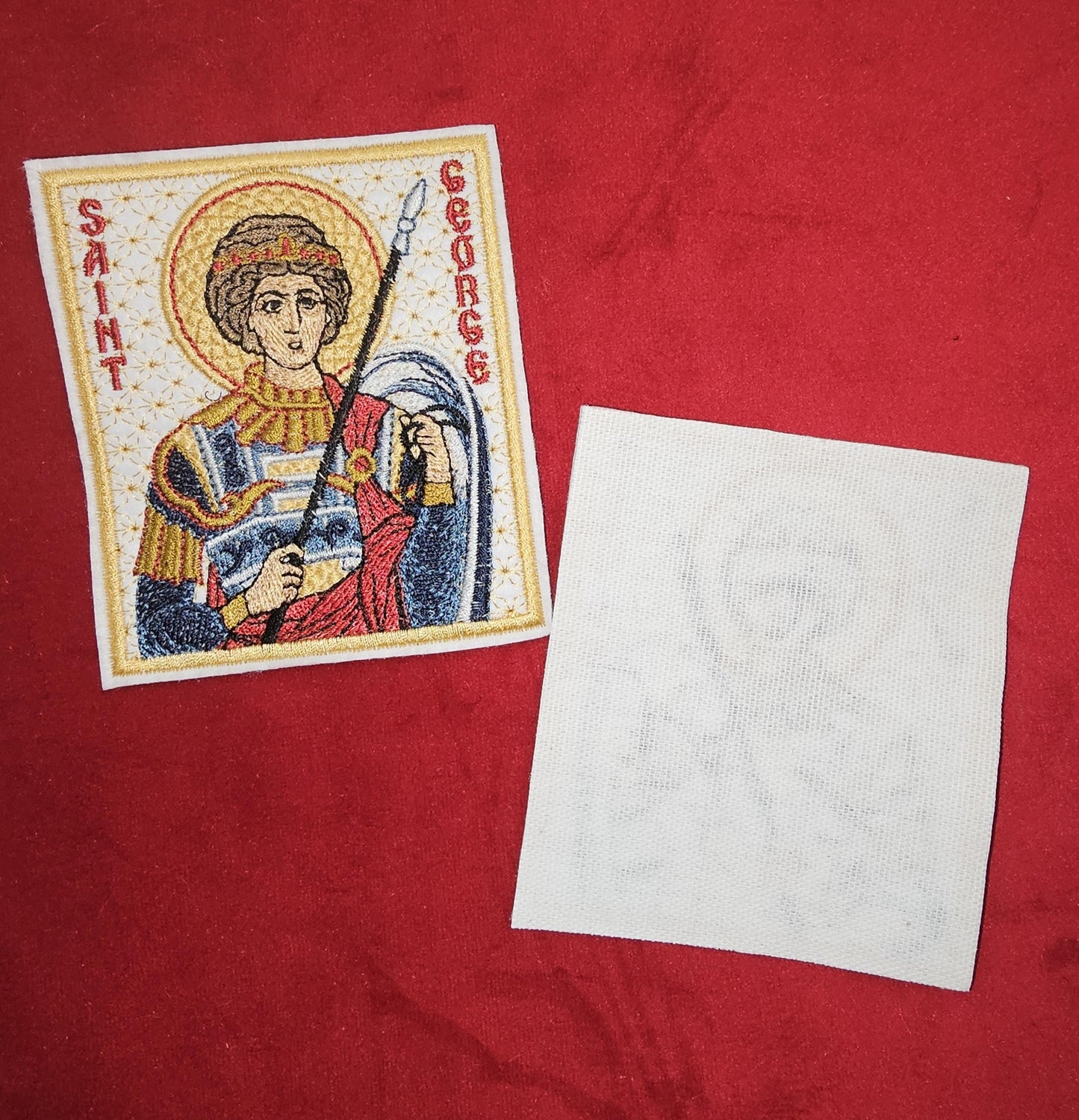 Handcrafted St. George Mini Pocket Icon - 3.35x3.94 inches