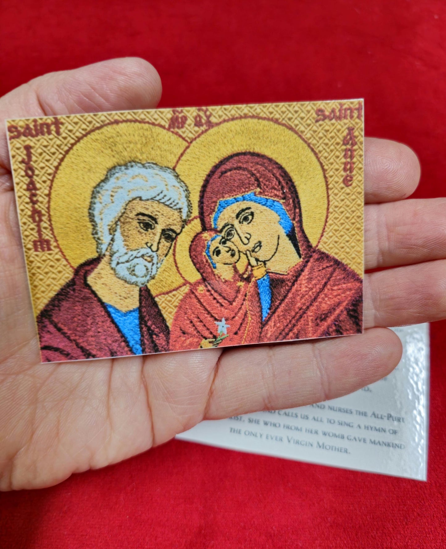 Saints Joachim and Anne Orthodox Prayer Card