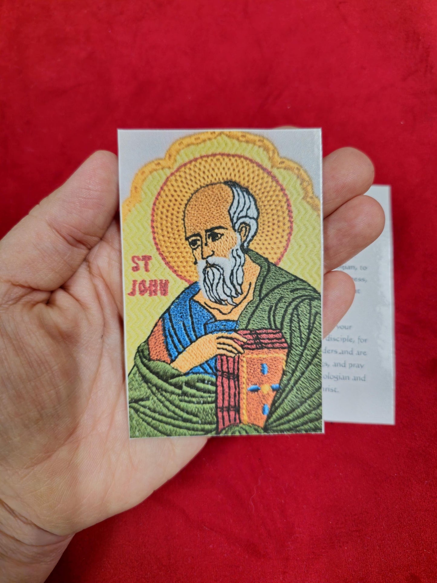 Saint John the Evangelist Laminated Orthodox Prayer Card