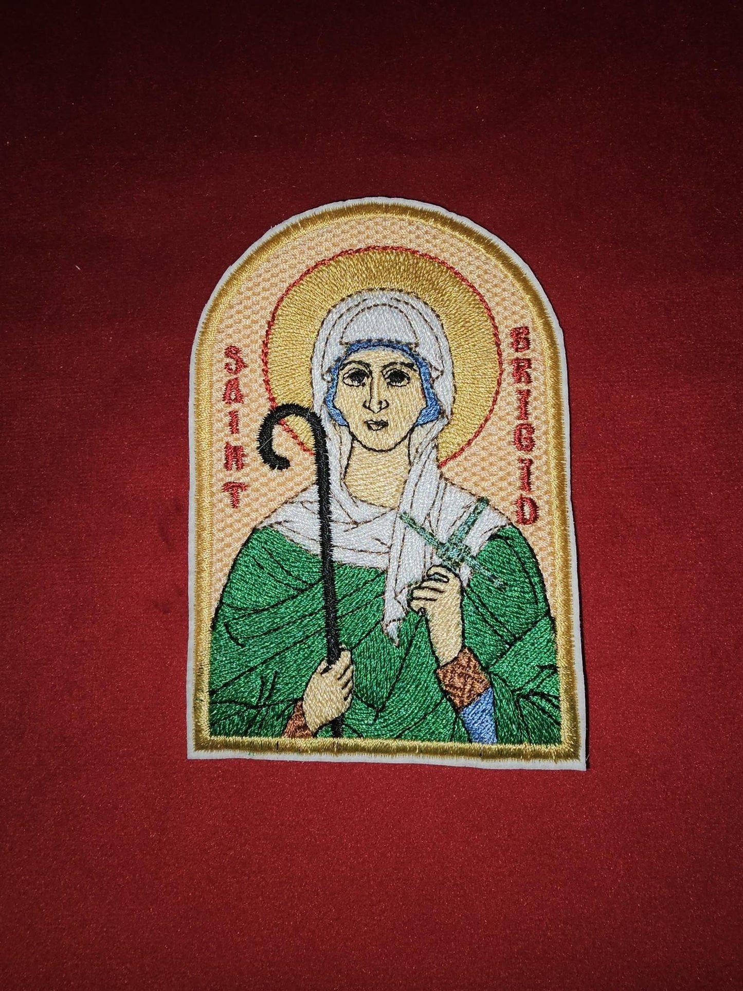 Saint Brigid Pocket Icon, Byzantine Orthodox Christian Icon 2.75×4.5