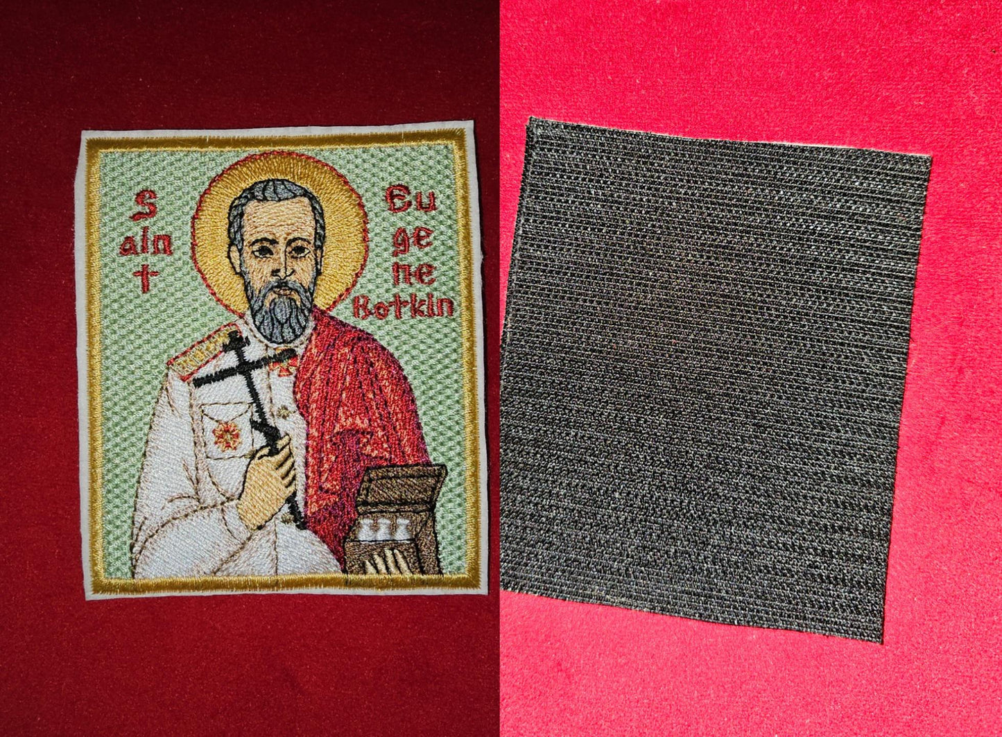 3.35x3.94" Saint Eugene Botkin Orthodox Embroidered Pocket Icon