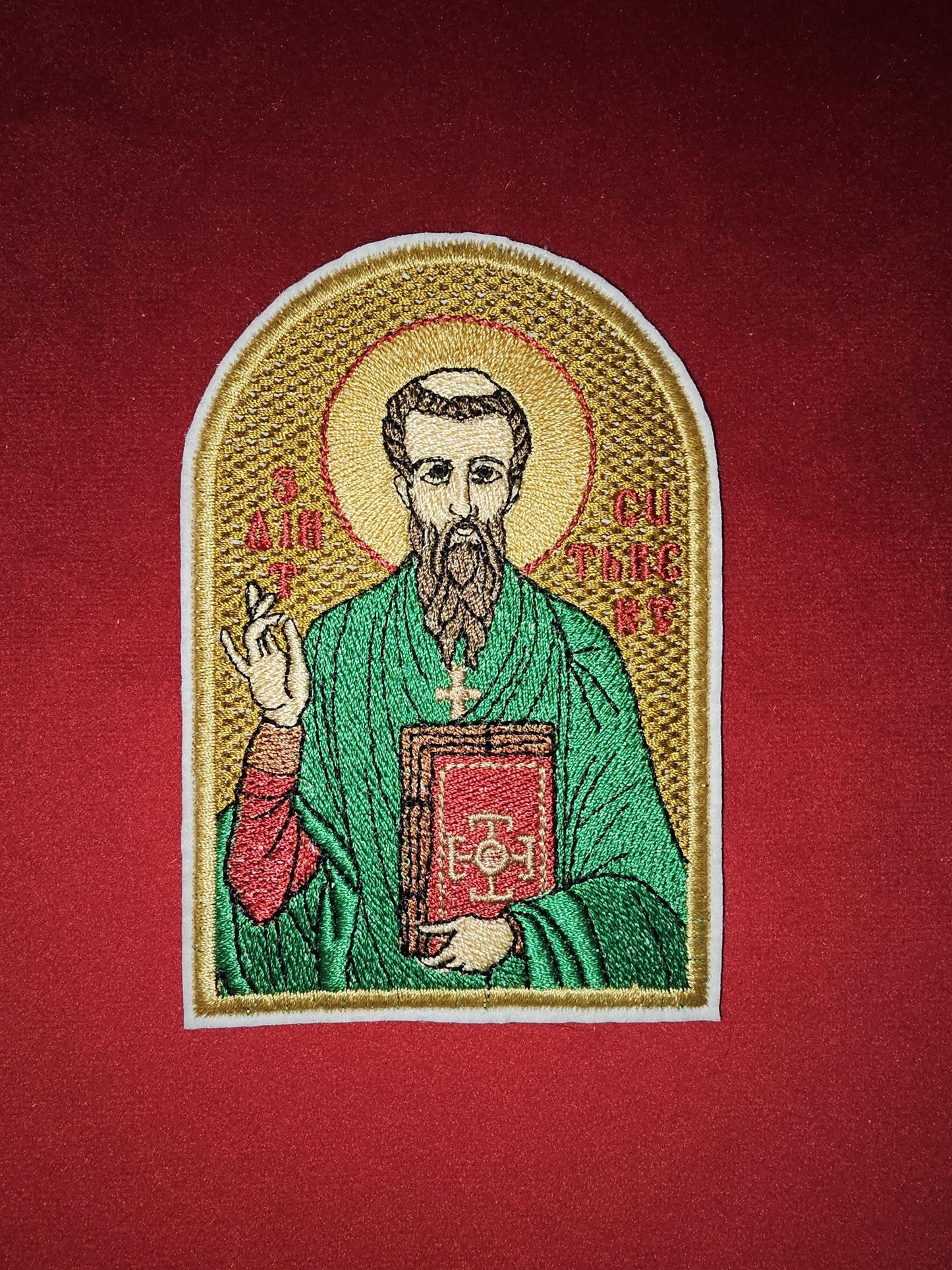 Saint Cuthbert Pocket Icon, Byzantine Orthodox Christian Icon 2.75×4.5