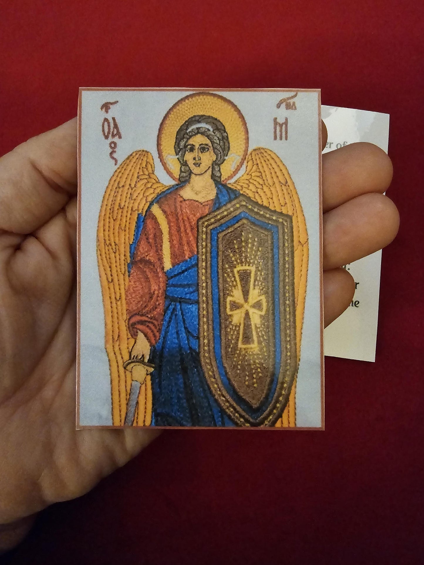 Saint Michael The Archangel Laminated Orthodox Prayer Card