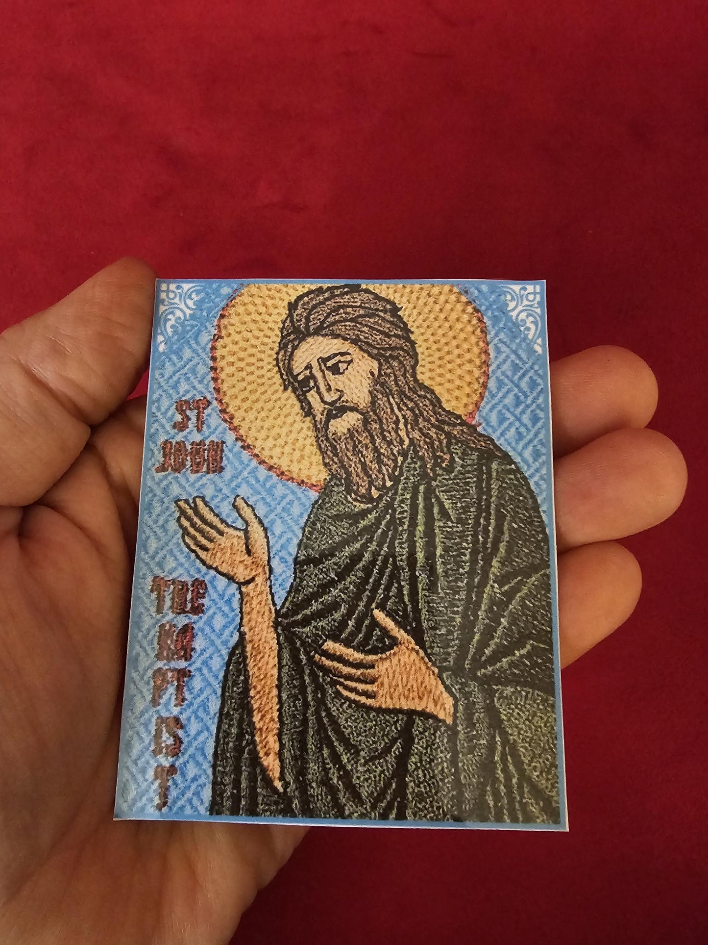 Saint John The Baptist Laminated Orthodox Prayer Card