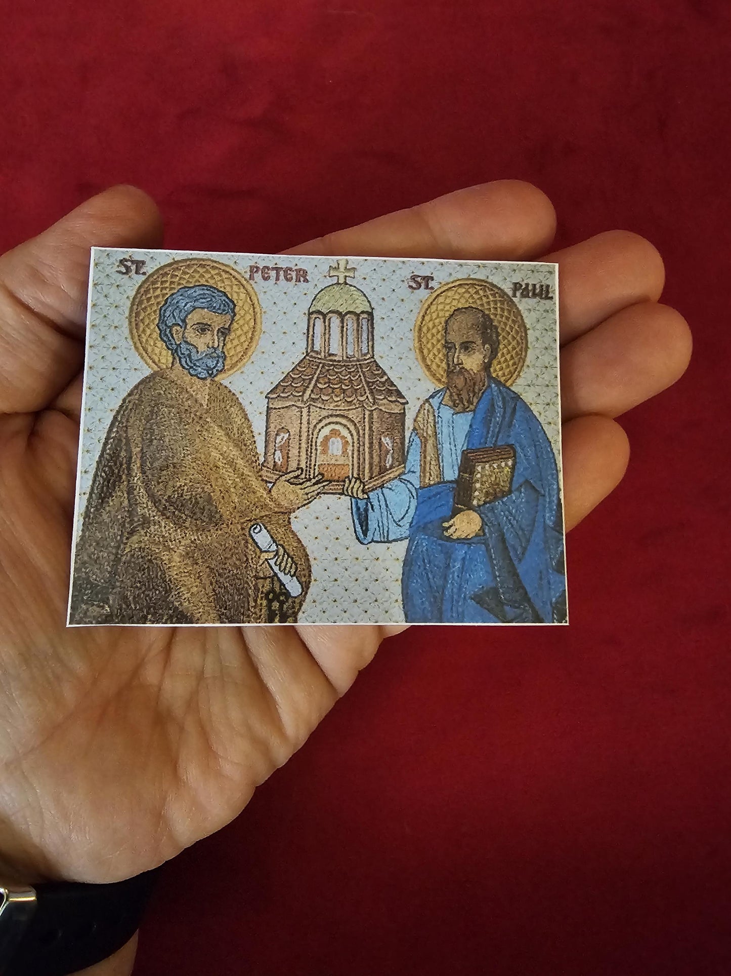 Saints Peter and Paul Laminated Orthodox Prayer Card