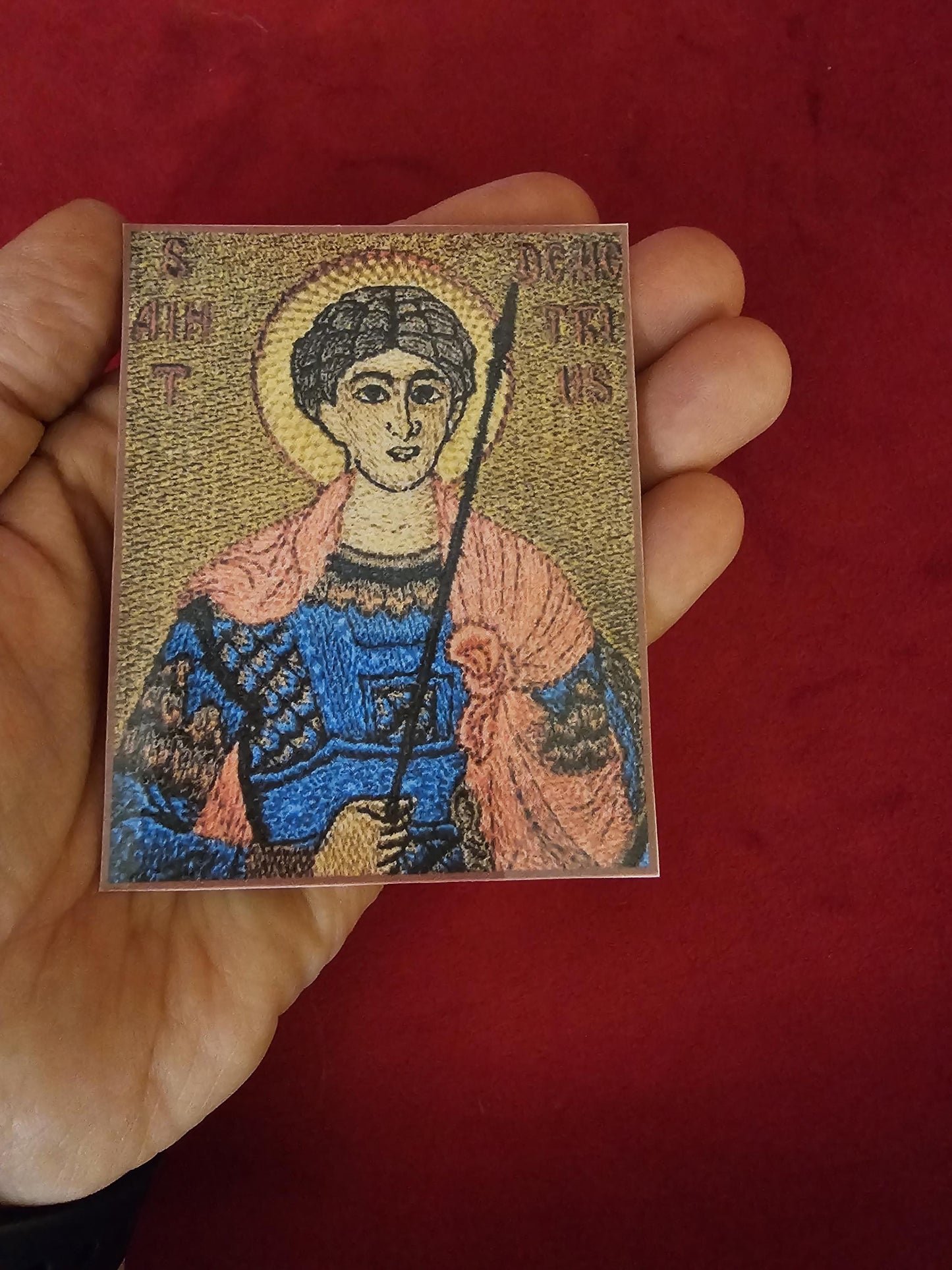 Saint Demetrius Laminated Orthodox Prayer Card