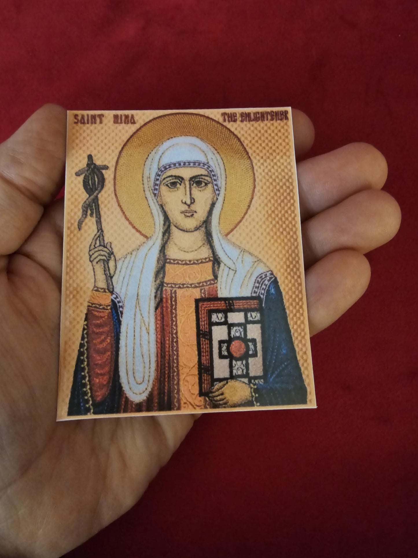 Saint Nina Laminated Orthodox Prayer Card