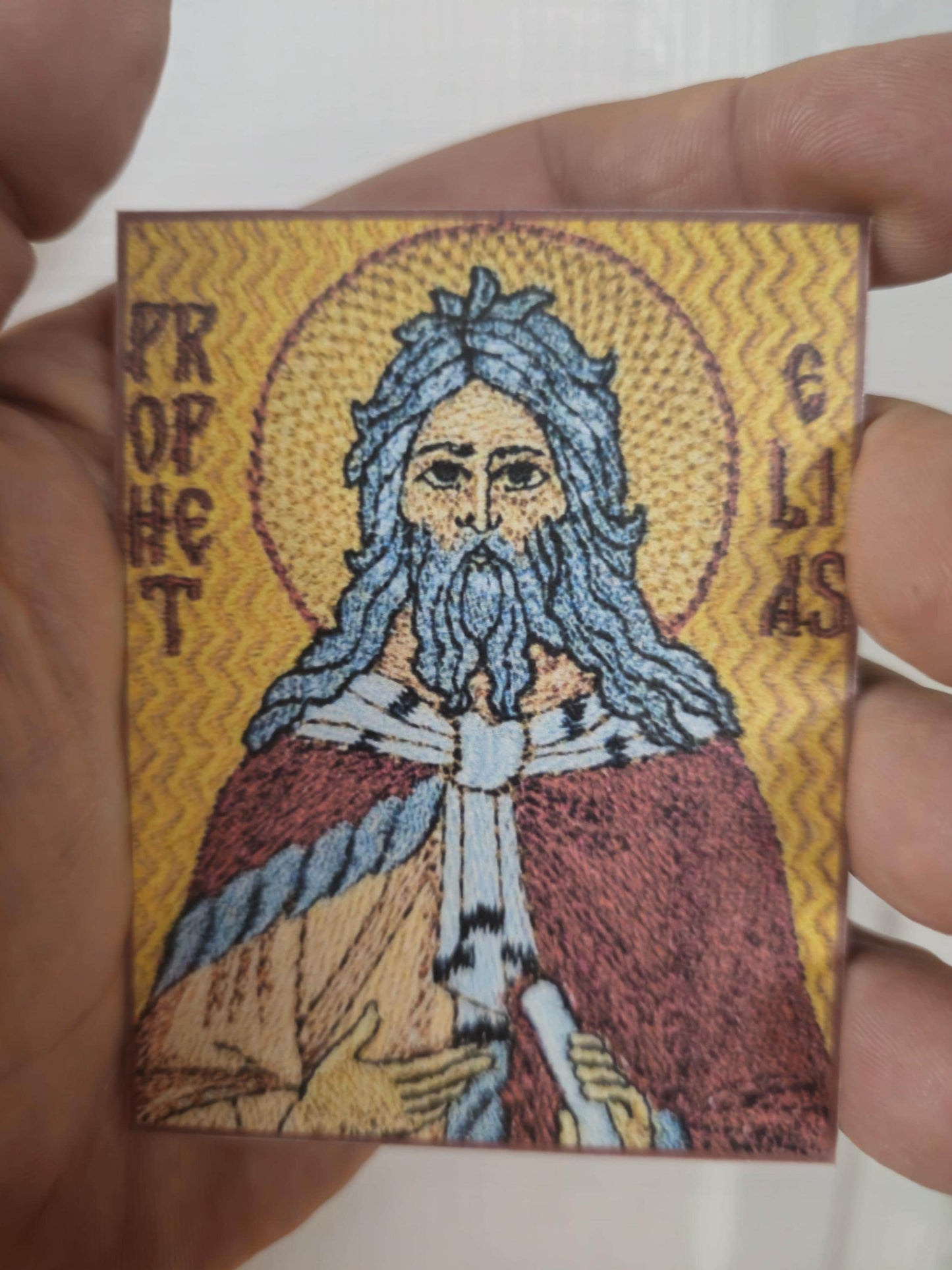 Holy Prophet Elias (Elijah) Laminated Orthodox Prayer Card 2.75x3.5 inches