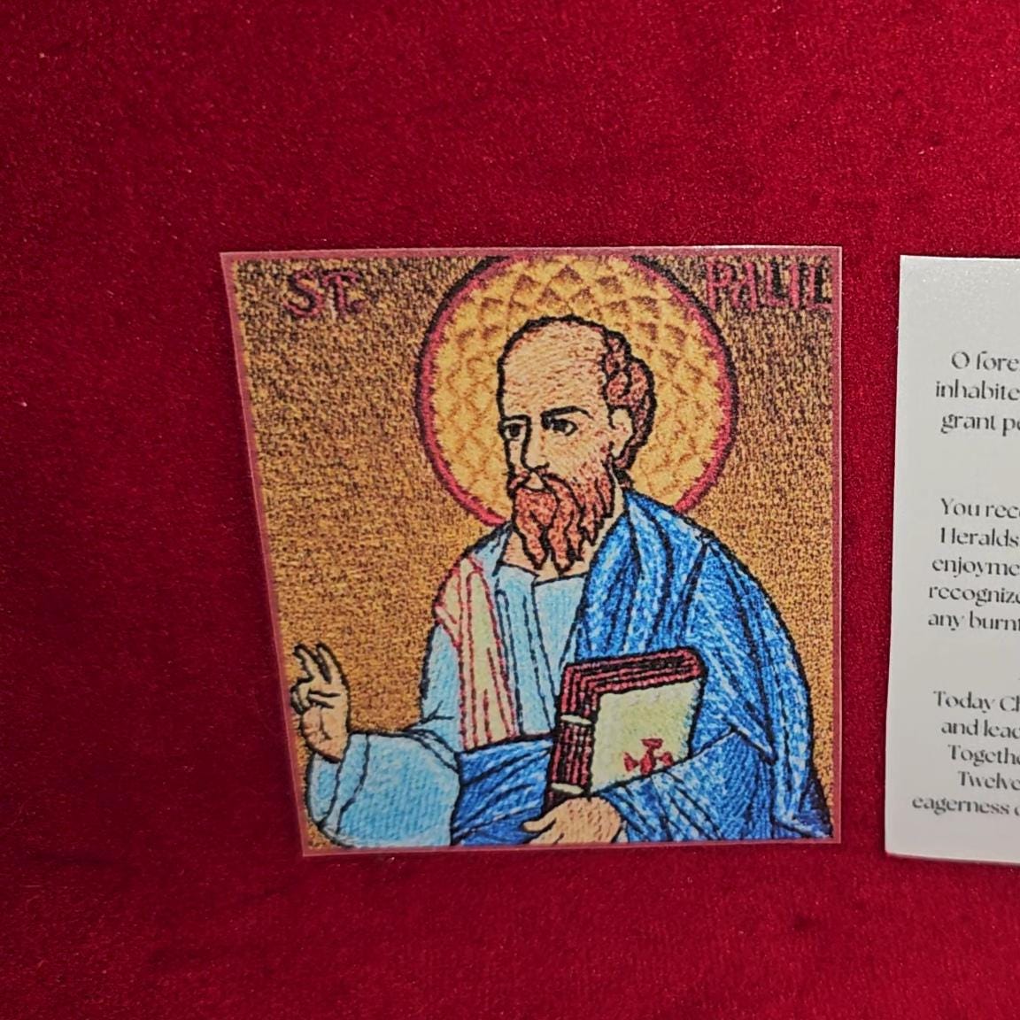 Saint Paul Laminated Orthodox Prayer Card 2.5x3