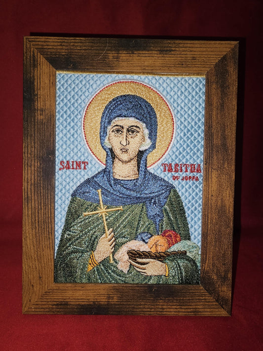 5x7 Saint Tabitha of Joppa Embroidered Orthodox Icon