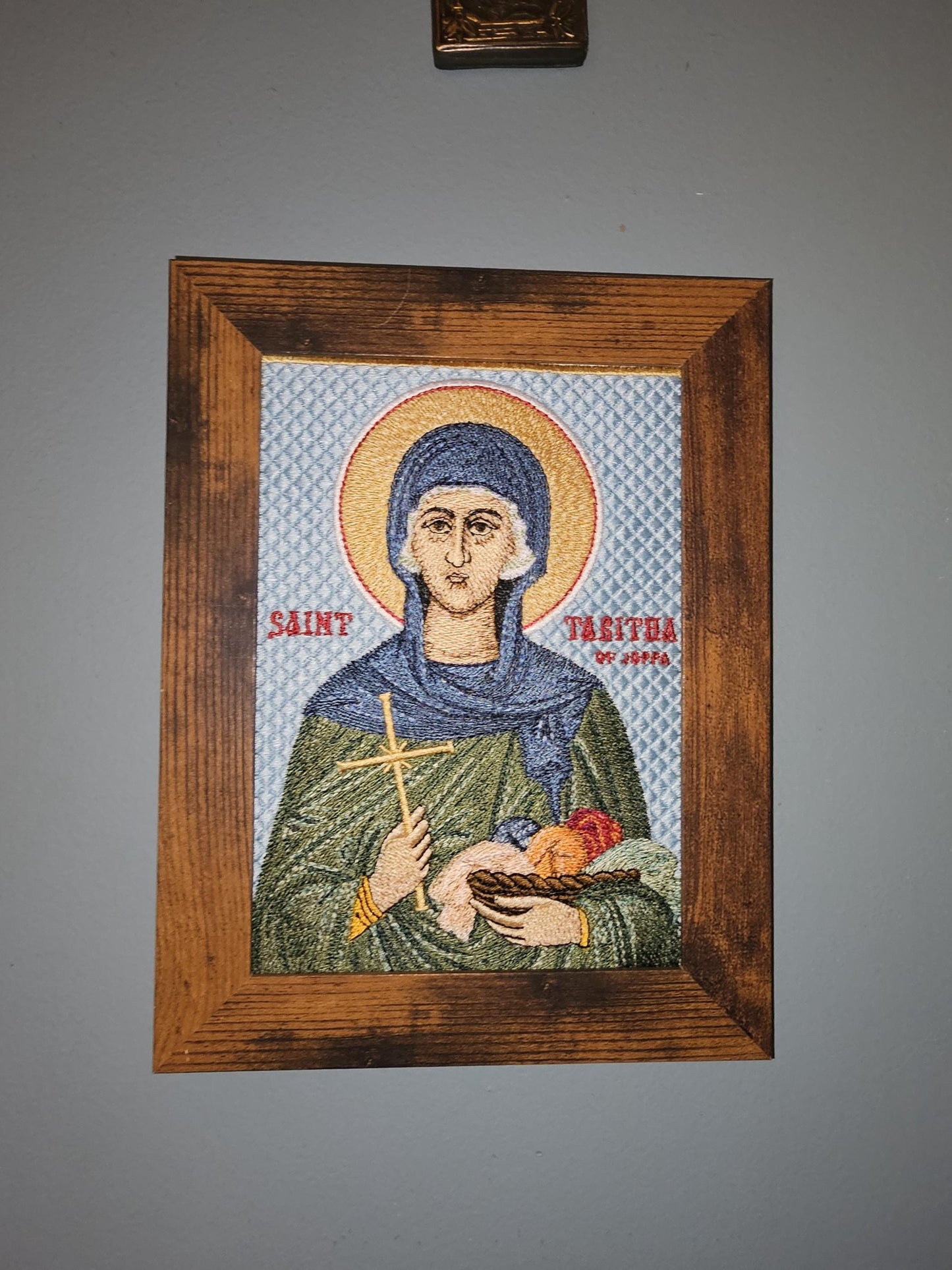 5x7 Saint Tabitha of Joppa Embroidered Orthodox Icon