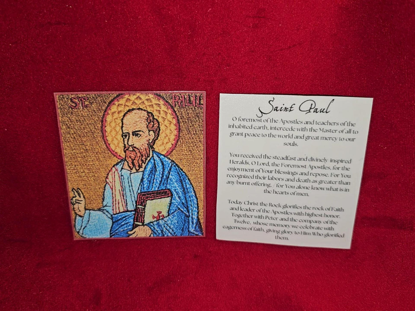 Saint Paul Laminated Orthodox Prayer Card 2.5x3