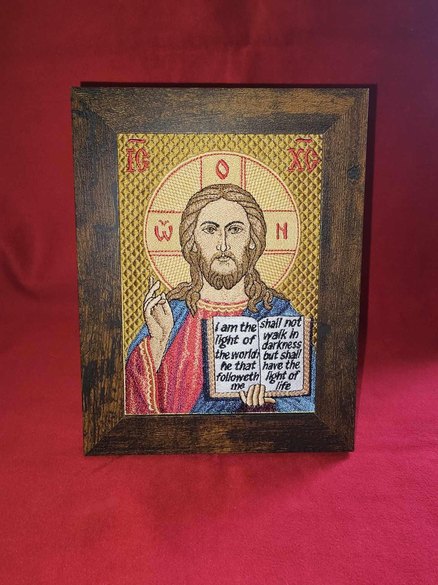 Christ The Lightgiver- 5x7 Embroidered Byzantine Orthodox Icon