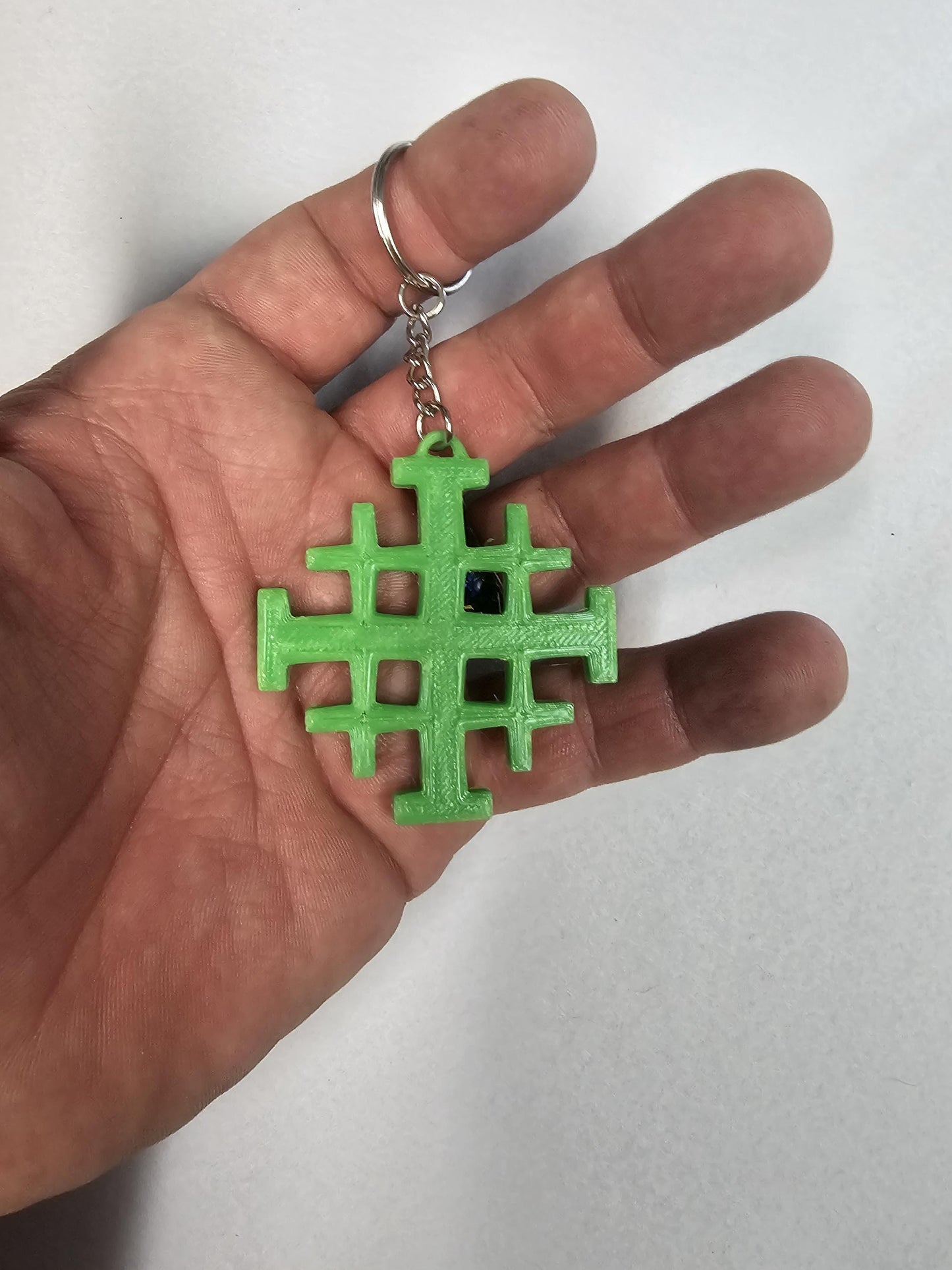 Jerusalem Cross Keychain  Christian Orthodox Catholic Key Ring  Religious Faith Gift for Him or Her In Various Colors