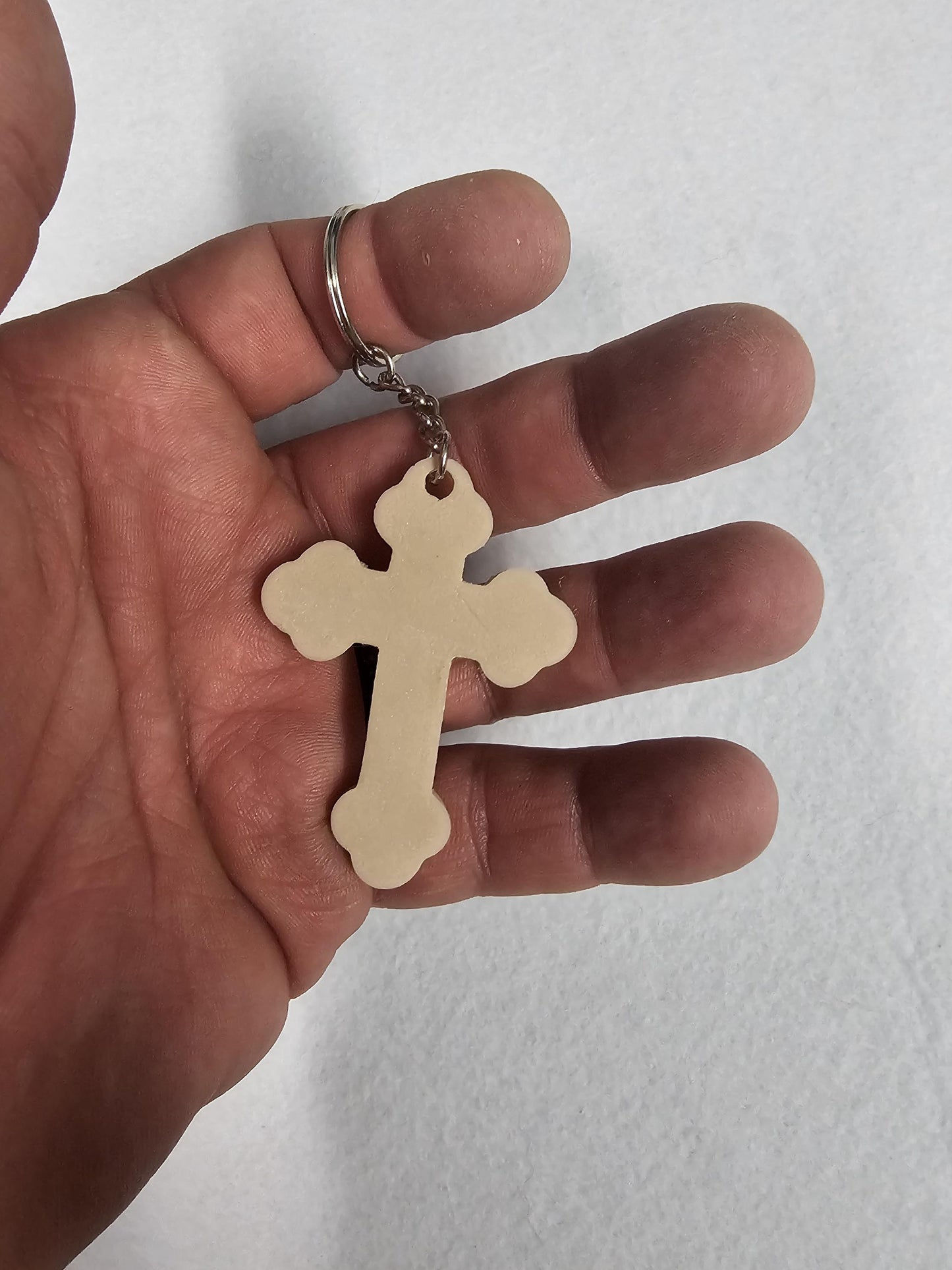 Orthodox Trefoil Cross Keychain  Christian Key Ring, Religious Gift in Various Colors