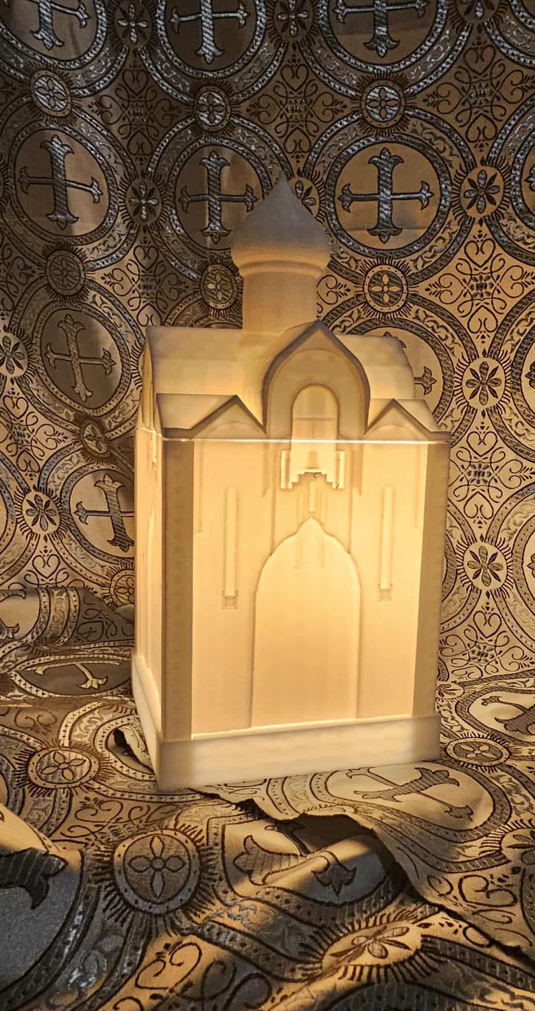 Orthodox Church Lithophane Lamp Box  3D Printed Icon Night Light with Onion Dome  Religious Christian Home Decor Gift