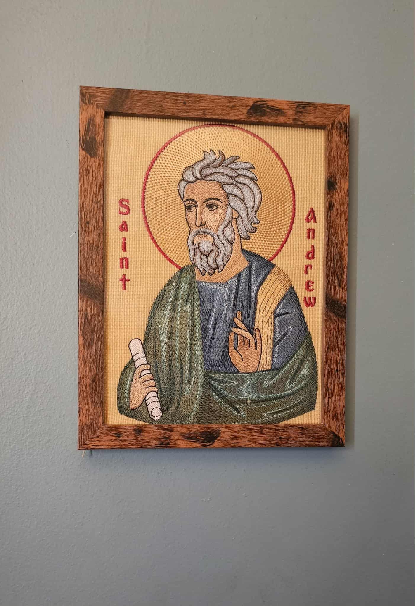 6x8 Saint Andrew the Apostle Embroidered Orthodox Icon  Christian Wall Art, Religious Gift