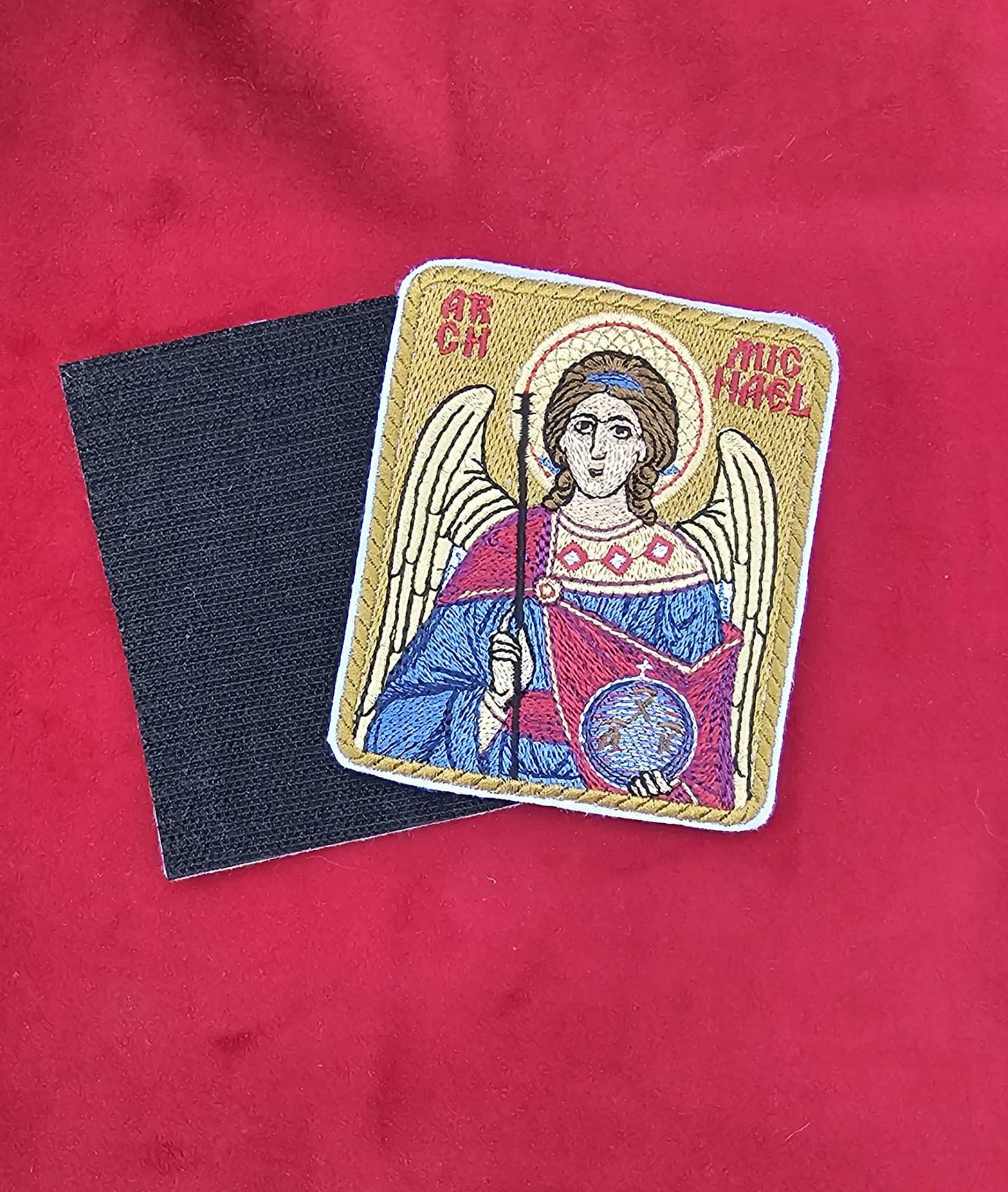 Archangel Michael Embroidered Icon, Orthodox Christian Patch (3.4x4)
