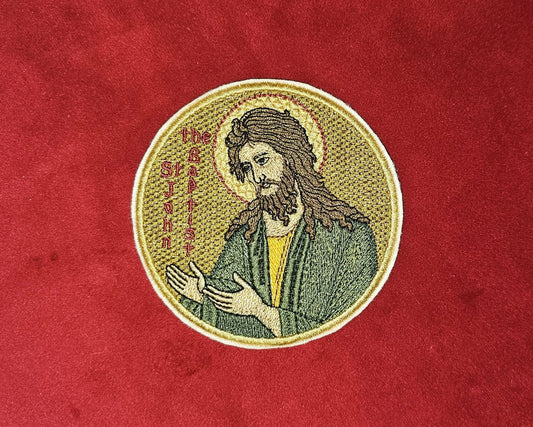 Saint John the Baptist Orthodox Pocket embroidered icon, pocket size