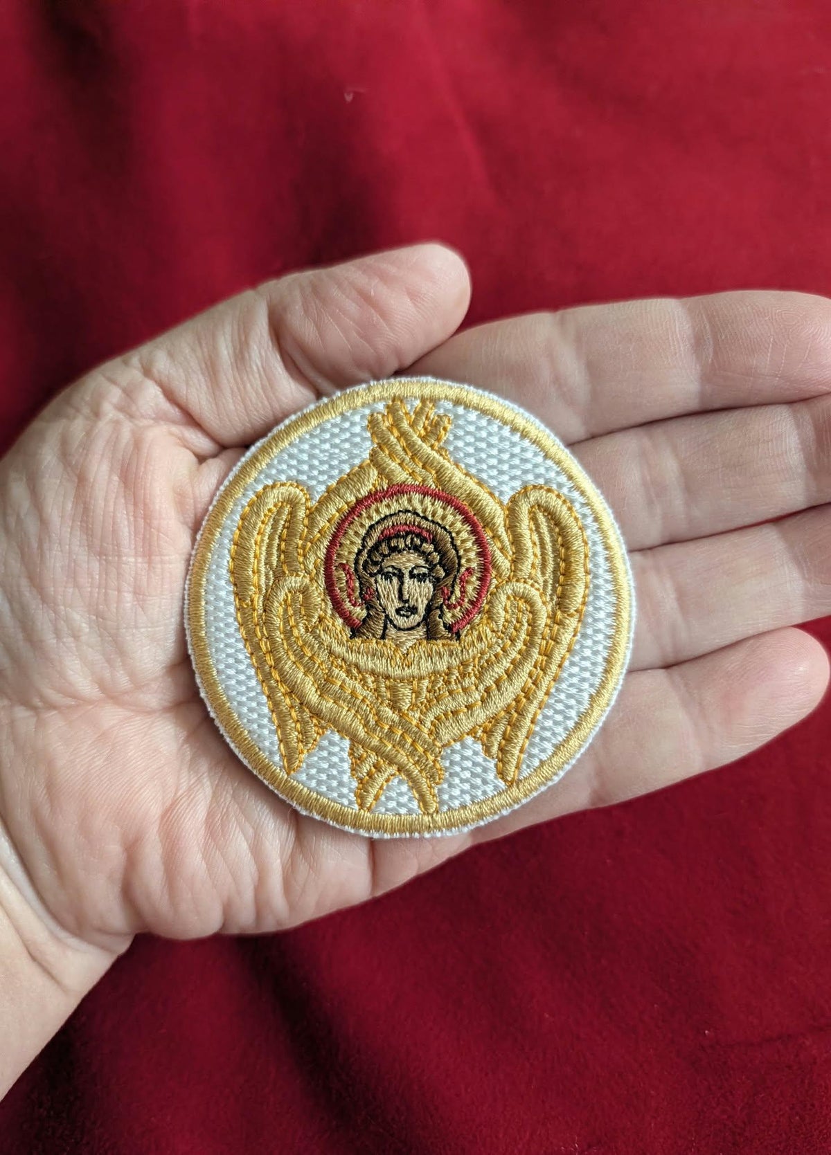Seraphim Embroidered Patch or Pocket Icon | 2.36" Orthodox Six-Winged Angel Sacred Art