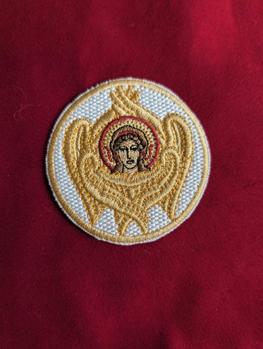 Seraphim Embroidered Patch or Pocket Icon | 2.36" Orthodox Six-Winged Angel Sacred Art