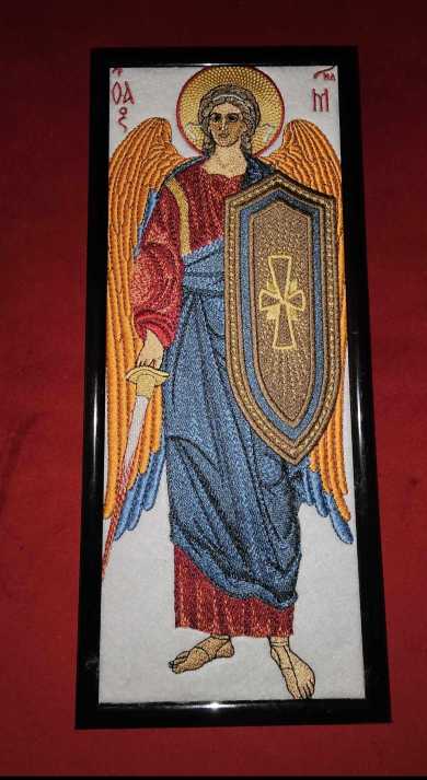 5x12 Archangel Michael Embroidered Orthodox Icon